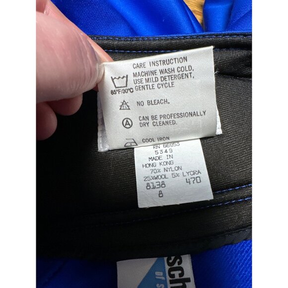 Vintage Tyrolia By Head Womens Blue Stirrup Ski Pants Size 8 Nylon Wool Blend - Picture 6 of 13